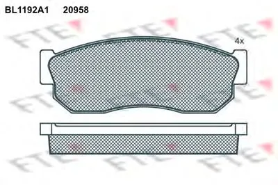 Комплект тормозных колодок, дисковый тормоз FTE купить