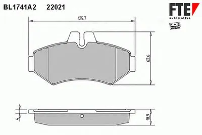 Комплект тормозных колодок, дисковый тормоз FTE купить