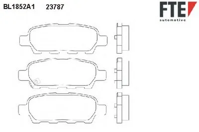 Комплект тормозных колодок, дисковый тормоз FTE купить