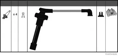 Комплект проводов зажигания HERTH+BUSS JAKOPARTS купить