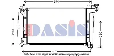 Радиатор, охлаждение двигателя AKS DASIS купить