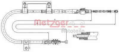 Трос, стояночная тормозная система COFLE METZGER купить