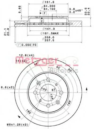 Тормозной диск AP METZGER купить