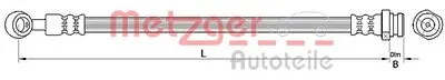 Тормозной шланг METZGER купить