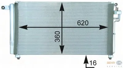 Конденсатор, кондиционер BEHR HELLA SERVICE купить