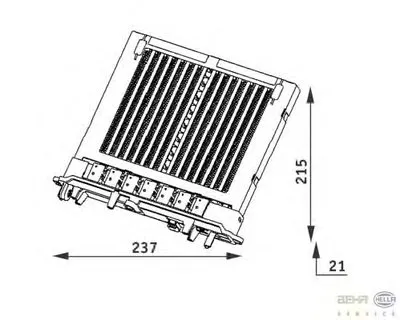Теплообменник, отопление салона BEHR HELLA SERVICE купить