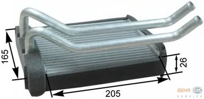 Теплообменник, отопление салона BEHR HELLA SERVICE купить