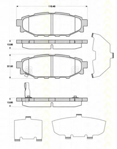Комплект тормозных колодок, дисковый тормоз TRISCAN купить
