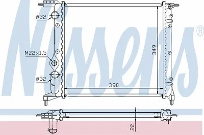 Радиатор, охлаждение двигателя NISSENS купить