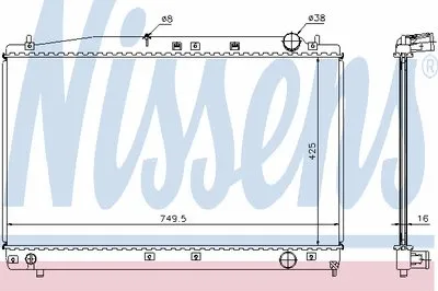 Радиатор, охлаждение двигателя NISSENS купить