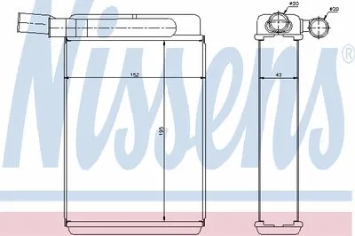 Теплообменник, отопление салона NISSENS купить
