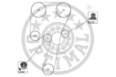 Комплект ремня ГРМ OPTIMAL купить
