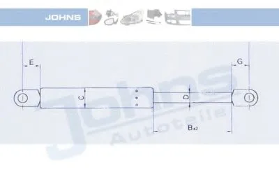 Газовая пружина, капот JOHNS купить