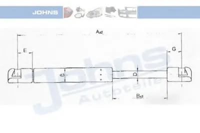 Газовая пружина, крышка багажник JOHNS купить
