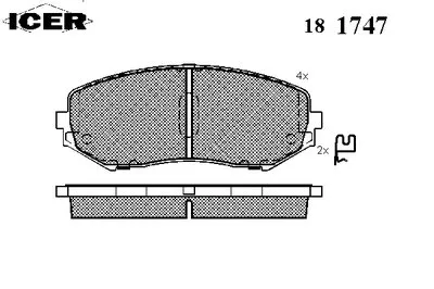 Комплект тормозных колодок, дисковый тормоз ICER купить