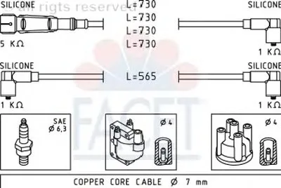 Комплект проводов зажигания FACET купить
