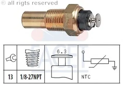 Датчик, температура охлаждающей жидкости; Датчик, температура охлаждающей жидкости; Датчик, температура охлаждающей жидкости FACET купить
