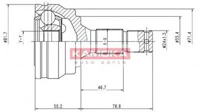 Шарнирный комплект, приводной вал KAMOKA KAMOKA купить