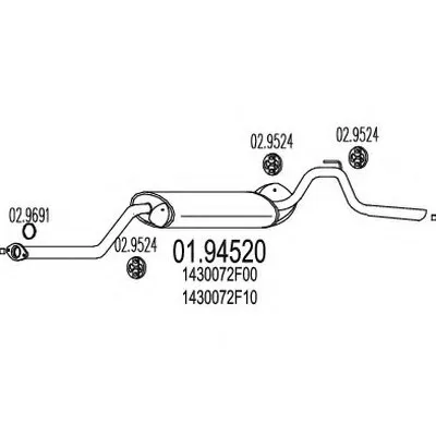 Глушитель выхлопных газов конечный MTS купить