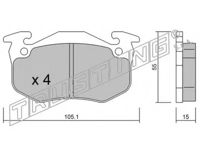 Комплект тормозных колодок, дисковый тормоз TRUSTING купить