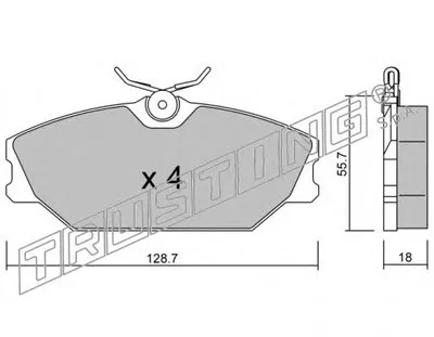 Комплект тормозных колодок, дисковый тормоз TRUSTING купить