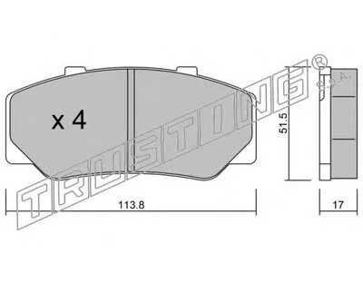 Комплект тормозных колодок, дисковый тормоз TRUSTING купить