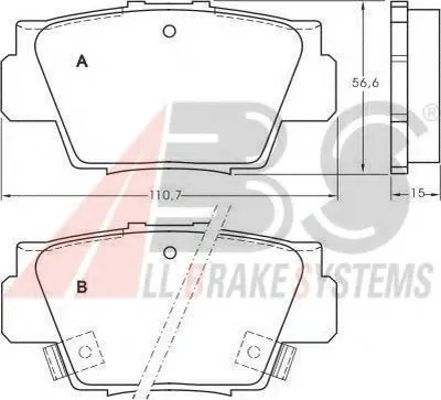 Комплект тормозных колодок, дисковый тормоз A.B.S. купить