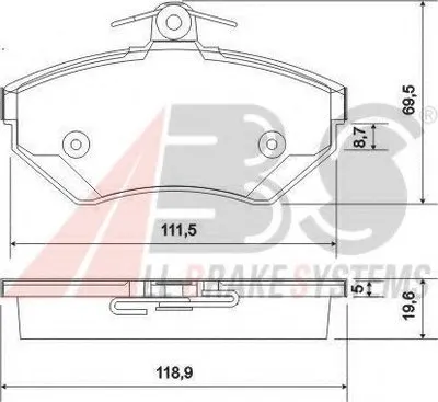 Комплект тормозных колодок, дисковый тормоз A.B.S. купить