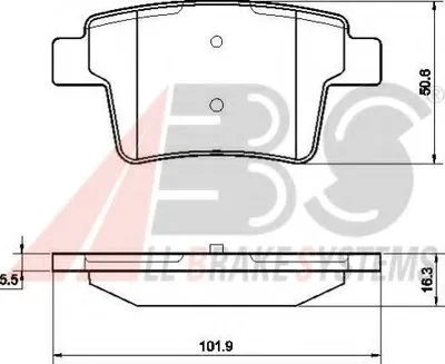 Комплект тормозных колодок, дисковый тормоз A.B.S. купить