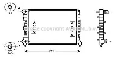 Радиатор, охлаждение двигателя AVA QUALITY COOLING купить