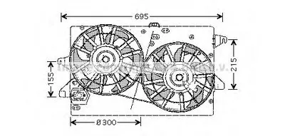 Вентилятор, охлаждение двигателя AVA QUALITY COOLING купить