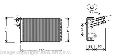 Теплообменник, отопление салона AVA QUALITY COOLING купить