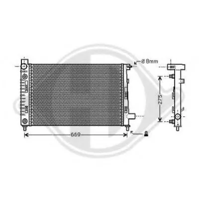 Радиатор, охлаждение двигателя DIEDERICHS купить