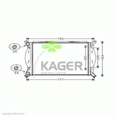 Радиатор, охлаждение двигателя KAGER купить