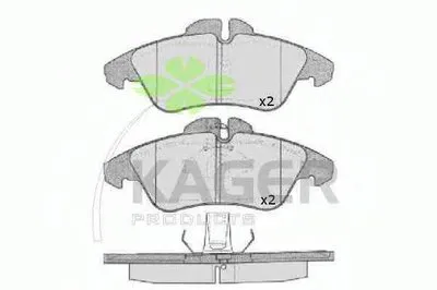 Комплект тормозных колодок, дисковый тормоз KAGER купить