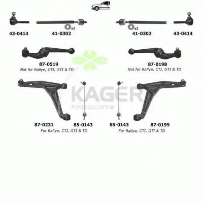 Подвеска колеса KAGER купить