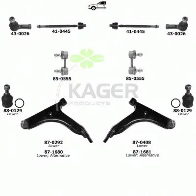 Подвеска колеса KAGER купить