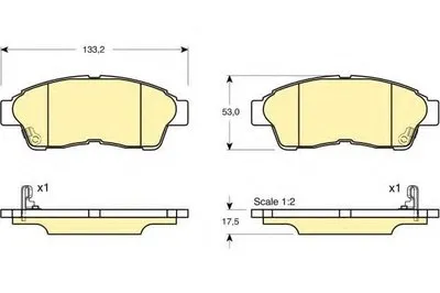 Комплект тормозных колодок, дисковый тормоз GIRLING купить