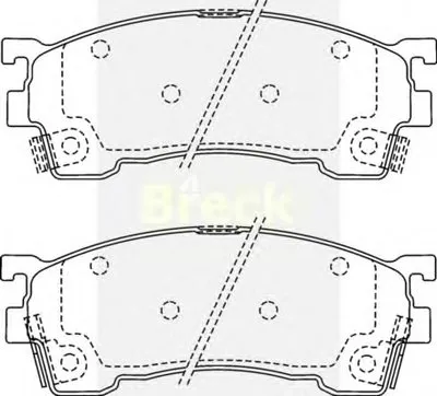Комплект тормозных колодок, дисковый тормоз BRECK купить