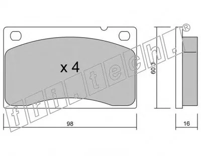 Комплект тормозных колодок, дисковый тормоз fri.tech. купить