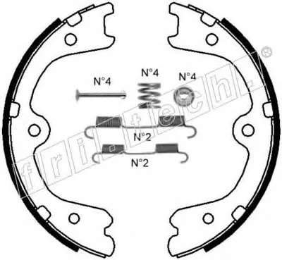 Комплект тормозных колодок, стояночная тормозная система fri.tech. купить