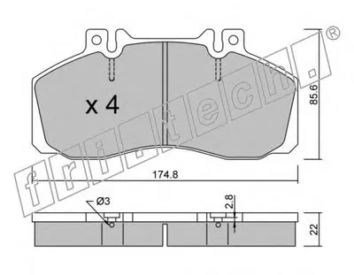 Комплект тормозных колодок, дисковый тормоз fri.tech. купить