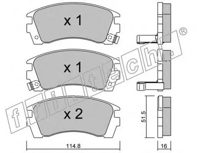 Комплект тормозных колодок, дисковый тормоз fri.tech. купить