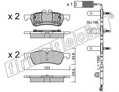 Комплект тормозных колодок, дисковый тормоз fri.tech. купить