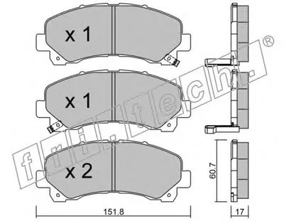 Комплект тормозных колодок, дисковый тормоз fri.tech. купить