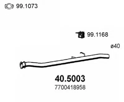 Труба выхлопного газа ASSO купить