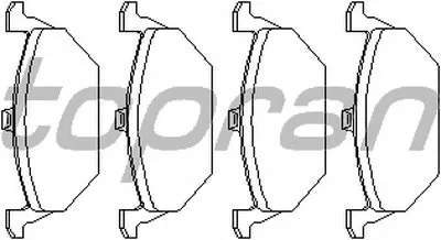 Комплект тормозных колодок, дисковый тормоз TOPRAN купить