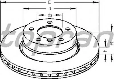 Тормозной диск COATED TOPRAN купить