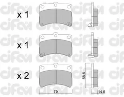 Комплект тормозных колодок, дисковый тормоз CIFAM купить
