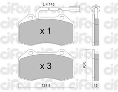 Комплект тормозных колодок, дисковый тормоз CIFAM купить